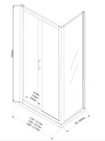 Душевой уголок Aquanet Alfa NAA1131 150x80, прозрачное стекло 00168419 — фото 6, Прямоугольные душевые уголки