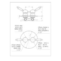 Смеситель Labe для душа скрытого монтажа с переключателем,бронзовый, L586K — фото 4, Смеситель для душа