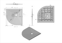 Поддон для душа из искусственного камня VST-4SQ9090G, 900*900*25, серый — фото 4, Душевые поддоны из искусственного камня
