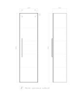 Шкаф-пенал VIGO Land 40 подвесной белый (022) — фото 8, Шкафы для ванной