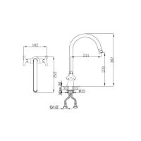 Товар: Смеситель для кухни D&K Hessen Goethe, хром арт-DA1382441 - фото 2 Смеситель для кухни D&K Hessen Goethe, хром арт-DA1382441 — фото 2, Смесители для кухни