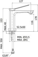 Смеситель для раковины Paffoni Tilt TI071ST — фото 2, Смесители для раковины