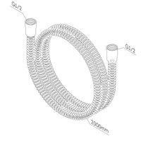 Товар: F0420D00 Душ.шланг ребристый 2000 мм, нержавеющая сталь - фото 2 F0420D00 Душ.шланг ребристый 2000 мм, нержавеющая сталь — фото 2, Душевые шланги