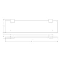 Полка стеклянная BELZ , белый арт-B91007 — фото 2, Полки для ванной и душа