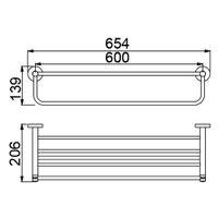 Полка для полотенец Timo Saona 13058/18 черное золото — фото 2, Полки для полотенец