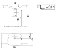CREAVIT Раковина ЧЕРНАЯ арт-SY100-00SM00E-0000 — фото 2, Раковины встраиваемые сверху