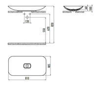 CREAVIT FOGLIA Раковина 80 см арт-FG180-00CB00E-0000 — фото 2, Раковины накладные
