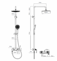 Душевая стойка VSFS-413CH с изливом, хром — фото 4, Душевые стойки