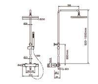 Душевая стойка BERGES KALISTO 3R с термостатом, хром арт-075021 — фото 9, Держатели для душа