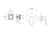 Товар: AQ1166BGM БЕТТА смеситель для душа (внешняя и скрытая часть), оружейная сталь - фото 2 AQ1166BGM БЕТТА смеситель для душа (внешняя и скрытая часть), оружейная сталь — фото 2, Смеситель для душа