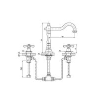 Товар: Смеситель Morava retro для умывальника, на три отверстия, MK532.5SM - фото 2 Смеситель Morava retro для умывальника, на три отверстия, MK532.5SM — фото 2, Смесители для раковины