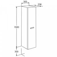 VICTORIA NORD Шкаф-колонна 30, венге, ROCA арт-ZRU9000025 — фото 6, Пеналы для ванной комнаты