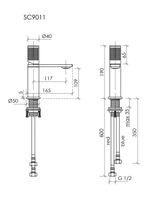 Смеситель для раковины SANCOS Nexus, хром, арт. SC9011CH — фото 3, Смесители для раковины