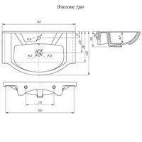 Тумба напольная с умывальником ELEGANSE 75 /хром/ AQUA DE MARCO 5075CELE — фото 9, Тумбы с раковиной