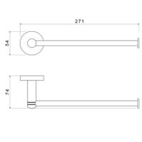 Полотенцедержатель Timo Saona 13051/16 белый матовый — фото 2, Полотенцедержатели
