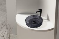 Товар: Раковина накладная стеклянная ABBER Glas AK2301B черная - фото 3 Раковина накладная стеклянная ABBER Glas AK2301B черная — фото 3, Раковины накладные