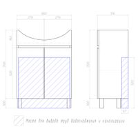 Тумба под раковину VIGO Wing 60 напольная белый арт-tn.WIN.BAL.60.2D белый — фото 8, Тумбы под раковину