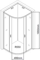 Душевой уголок Aquanet SE-800Q 80x80, прозрачное стекло арт-00270062 — фото 4, Душевые уголки четверть круга