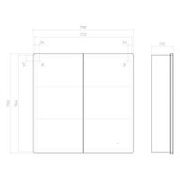 Зеркальный шкаф VIGO Geometry Comfort 80 подвесной белый (221) — фото 9, Зеркальные шкафы в ванную