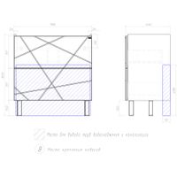 Тумба под раковину VIGO Geometry 80 напольная белый арт-025 — фото 8, Тумбы под раковину