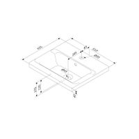 M90WCC0502WG GEM, Раковина мебельная, керамическая, 50 см, встроенная, цвет: белый, глянец — фото 2, Раковины