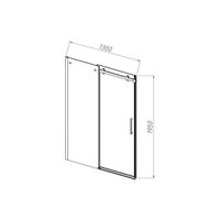 Душевая дверь Como-N VDS-4CN130CGB, 1300, черный, стекло тонированное — фото 4, Душевые двери в нишу