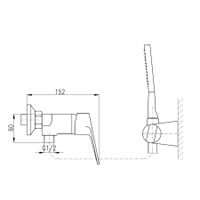 Смеситель Victoria для душа, арт-VI281.5/2 — фото 2, Смеситель для душа