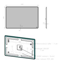 Зеркало Lemark MIOBLACK 120х80 см с интерьерной подсветкой, с подогревом арт-LM120ZM-black — фото 6, Зеркала в ванную комнату