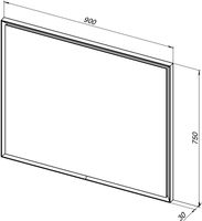 Зеркало Allen Brau Activity 90 папирус матовый/олива браш арт-1.340028.PWM — фото 6, Зеркала в ванную комнату