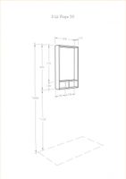 Зеркальный шкаф ЙОРК 50, белый, выбеленное дерево 1A170002YOAY0 — фото 3, Зеркальные шкафы в ванную