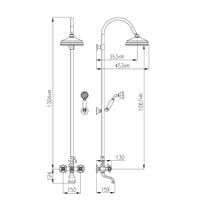 Товар: Смеситель Morava retro для ванной с душевым гарнитур, MK559.5/3 - фото 2 Смеситель Morava retro для ванной с душевым гарнитур, MK559.5/3 — фото 2, Смеситель для ванны