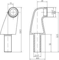 Комплект переходников 2шт., для установки смесителя на борт ванны, латунь, LEMARK арт-LM8556CR — фото 2, Комплектующие для душевого оборудования