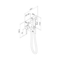 Встраиваемый смеситель с гигиеническим душем IDDIS Axes матовый графит арт-005GMR0i08 — фото 3, Гигиенические души
