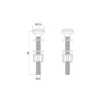 Комплект крепления бачка к унитазу IDDIS Optima Home 2 шт, M10x98 арт-907M10982SK — фото 3, Комплектующие для туалета