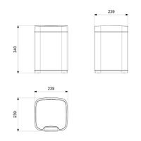 Ведро мусорное, сенсорное Timo Petruma никель арт-15200/13 — фото 2, Мусорные ведра