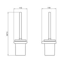 Щетка для туалета Timo Luiro золото матовое арт-18461/17 — фото 2, Ершики для унитаза