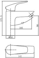 Смеситель для раковины Aquanet Static Black арт-AF330-10B — фото 5, Смесители для раковины