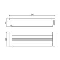 Полка для полотенец Timo Luiro черное золото арт-18458/18 — фото 2, Полки для полотенец