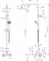 Душевая система Bravat Opal F9125183CP-A4-RUS, хром — фото 1, Душевые стойки
