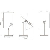 Косметическое зеркало прямоугольное настольное (поворот на 360) хром BEMETA арт-116201312 — фото 2, Косметические зеркала