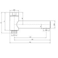 Излив поворотный с картриджем, Brushed nickel арт-AQM8301BN — фото 3, Изливы