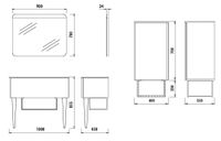 ZEON Нижний модуль ZE0100.00.PZ + Раковина SU100-00AM00E-0000 арт-ZE0100.00.PZ + SU100-00AM00E-0000 — фото 2, Тумбы с раковиной