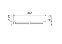 AQ2104BGM шланг для душа 120 см ПВХ, оружейная сталь — фото 3, Душевые шланги