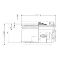 Аэратор NEOPERL CASCADE D24, внутренний, функция самоочистки, экономия расхода воды (13,5-15,0 л/мин арт-NP13301ASLC-BL — фото 2, Комплектующие для смесителей