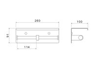 ОБЕРОН бумагодержатель двойной с полкой, шлиф. золото арт-AQ4909BG — фото 6, Держатели туалетной бумаги