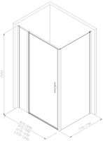 Душевой уголок Allen Brau Priority 100x80 3.31005.BA + 3.31014.BA серебро браш 3.31005.BA + 3.31014.BA — фото 2, Прямоугольные душевые уголки