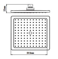 CREAVIT Верхний душ из нержавеющей стали арт-SH5030 — фото 2, Верхние души
