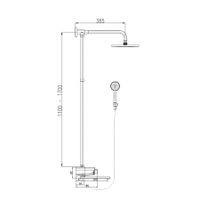 Смеситель для ванной/душа Murray для душа с изливом, телескопическая штанга, MU253.5/5KC — фото 2, Смеситель для ванны