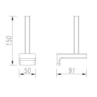 Tivoli Держатель запасного рулона туалетной бумаги, металл арт-AQM7310GM — фото 2, Держатели туалетной бумаги