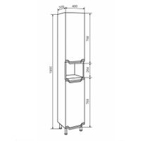 Шкаф-пенал напольный VIKTORIA 40 с корзиной /правый/ AQUA DE MARCO 3040CVIC/R — фото 6, Шкафы для ванной